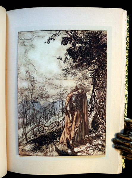 1910 Rare 1stED bound by Bayntun Riviere - Wagner's Rhinegold and the Valkyrie illustrated by Arthur RACKHAM.