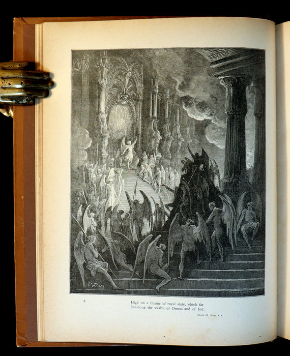 1890 Rare Book ~ Milton's Paradise Lost illustrated by Gustave Dore.