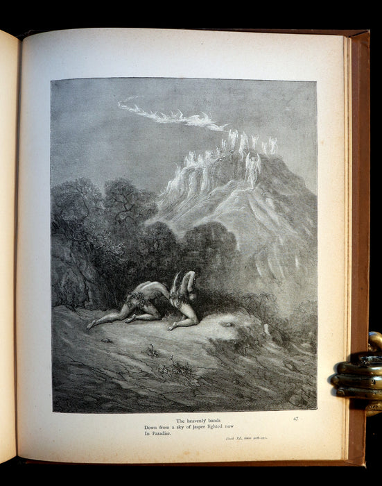 1890 Rare Book ~ Milton's Paradise Lost illustrated by Gustave Dore.