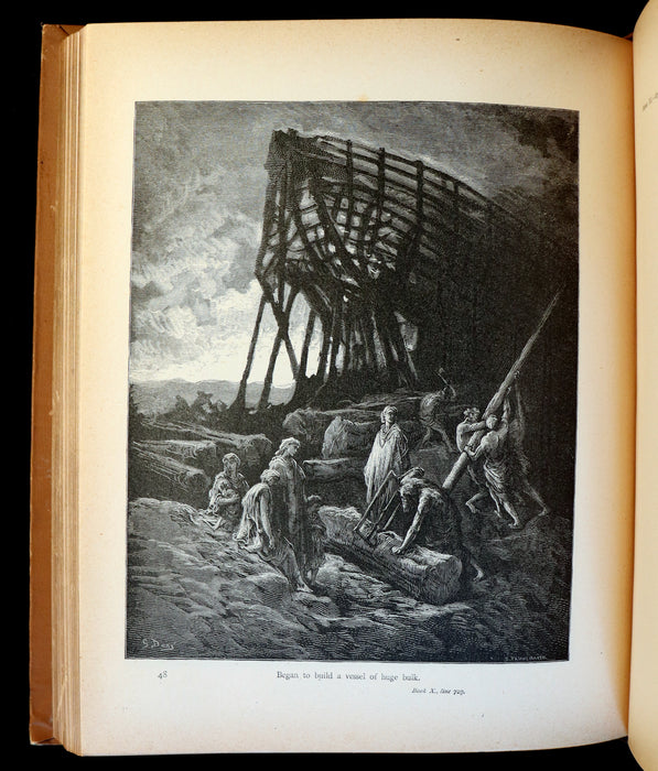 1890 Rare Book ~ Milton's Paradise Lost illustrated by Gustave Dore.