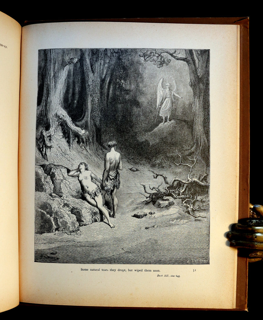 Illustration by Gustave Dore for Miltons Paradise Lost, Book VI, lines 874,  875