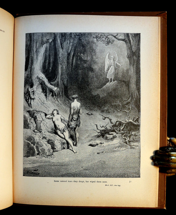 1890 Rare Book ~ Milton's Paradise Lost illustrated by Gustave Dore.