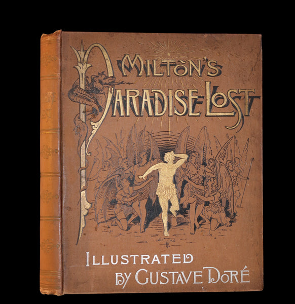 1890 Rare Book ~ Milton's Paradise Lost illustrated by Gustave Dore.