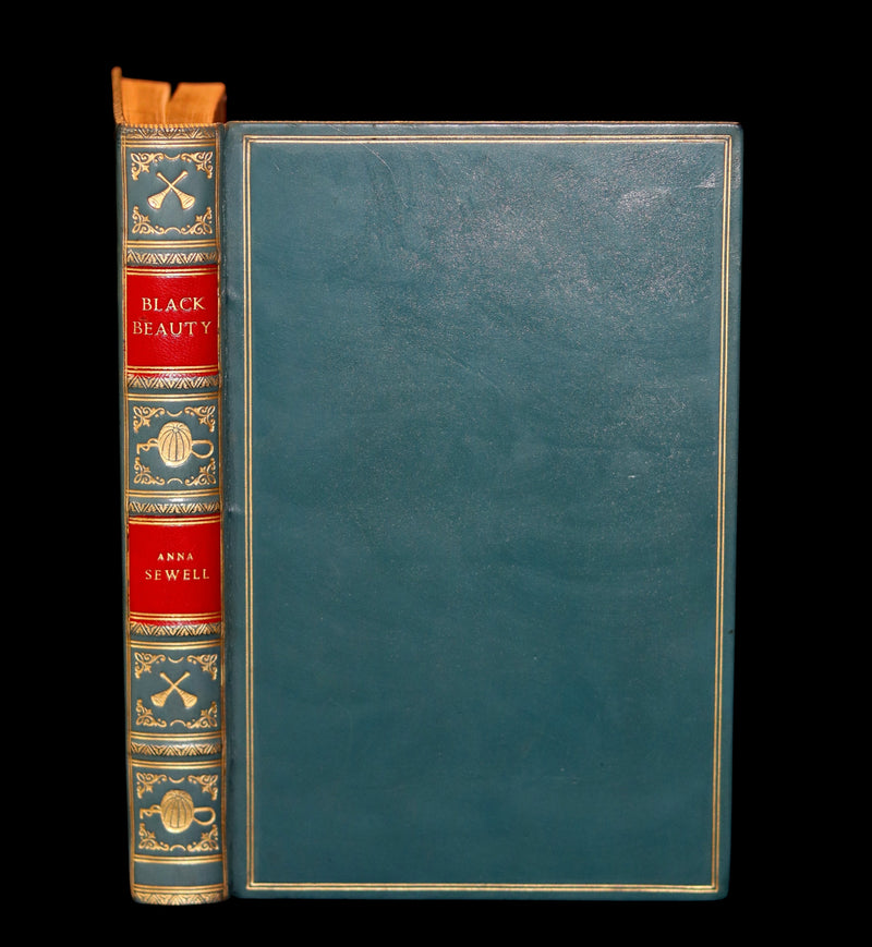 1966 Rare Bayntun for Brentano's binding - BLACK BEAUTY by Anna Sewell illustrated by Lucy Kemp-Welch.