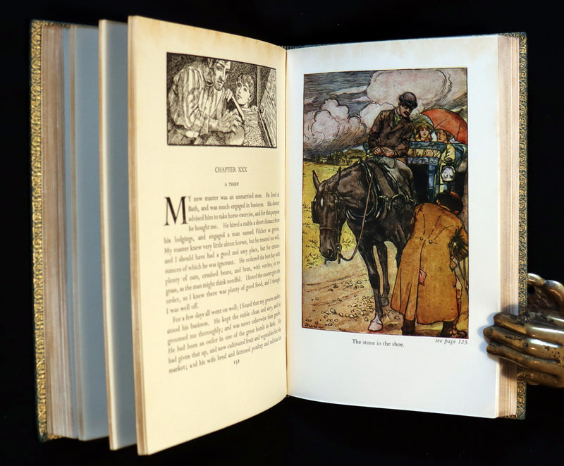 1966 Rare Bayntun for Brentano's binding - BLACK BEAUTY by Anna Sewell illustrated by Lucy Kemp-Welch.