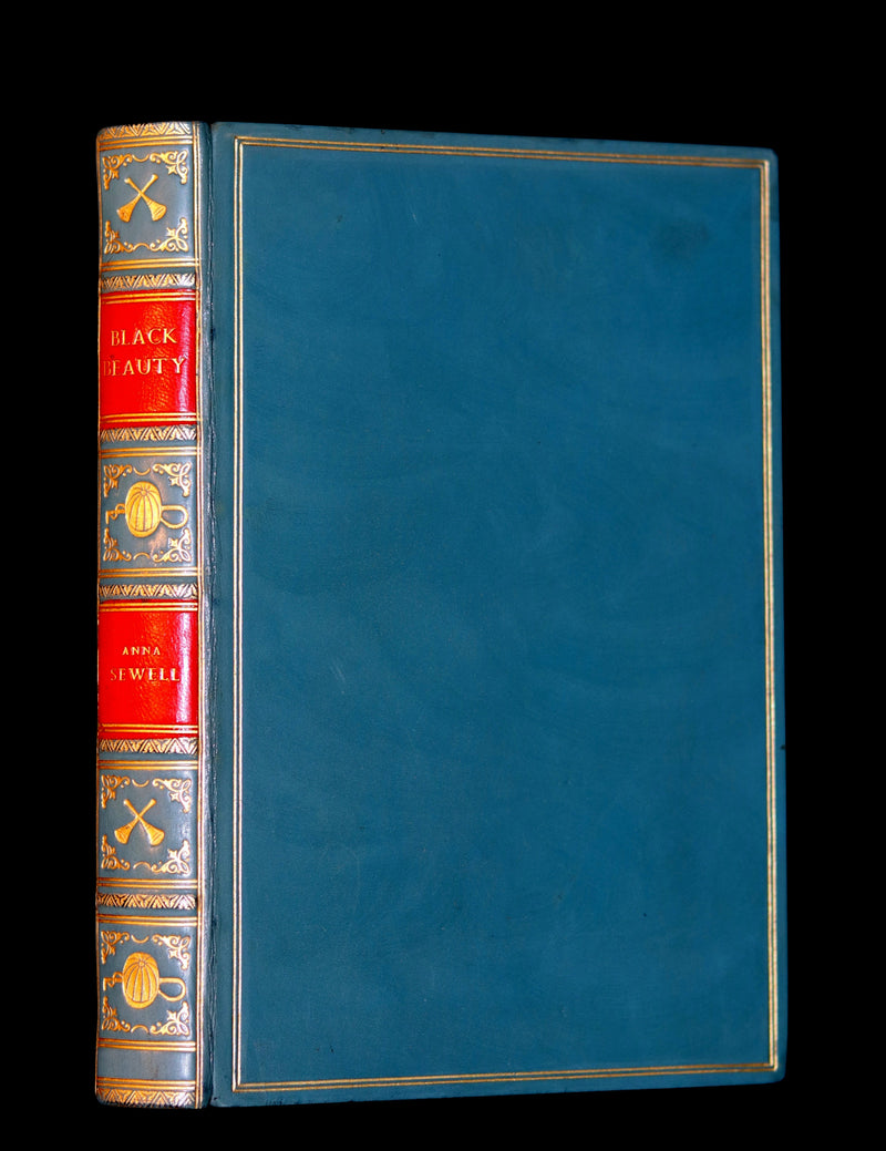 1966 Rare Bayntun for Brentano's binding - BLACK BEAUTY by Anna Sewell illustrated by Lucy Kemp-Welch.