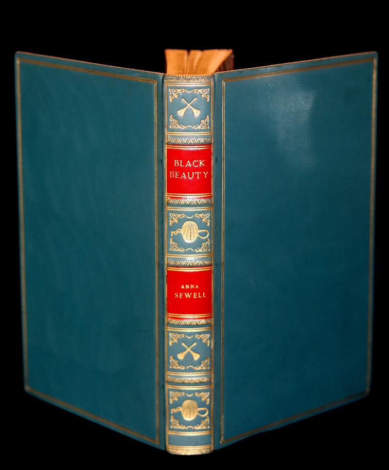 1966 Rare Bayntun for Brentano's binding - BLACK BEAUTY by Anna Sewell illustrated by Lucy Kemp-Welch.