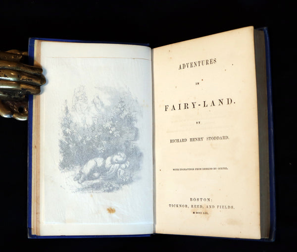 1853 Rare First Edition Book ~ Adventures in FAIRY-LAND by Richard Henry Stoddard.
