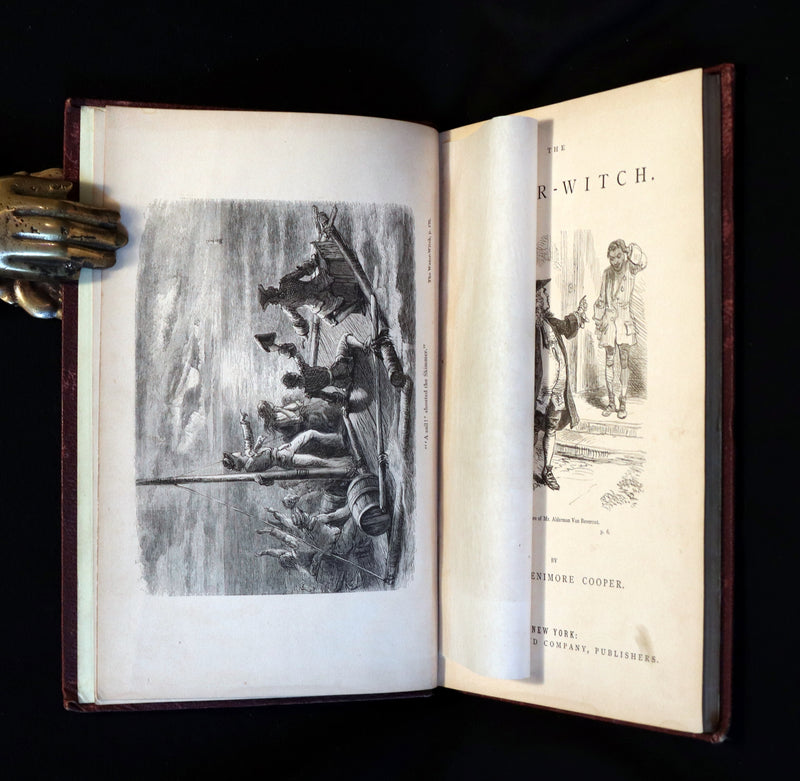 1874 Rare Victorian Book - THE WATER-WITCH by James Fenimore Cooper Illustrated by F. O. C. Darley.