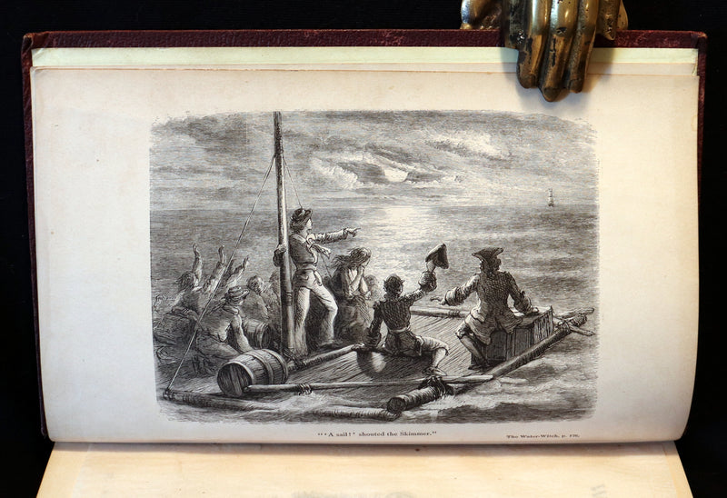 1874 Rare Victorian Book - THE WATER-WITCH by James Fenimore Cooper Illustrated by F. O. C. Darley.