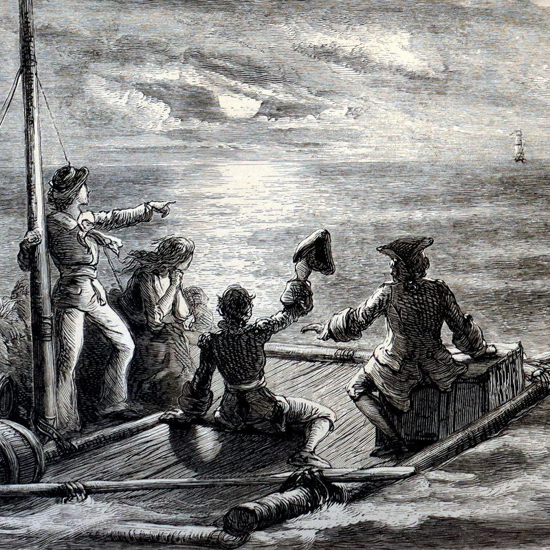 1874 Rare Victorian Book - THE WATER-WITCH by James Fenimore Cooper Illustrated by F. O. C. Darley.