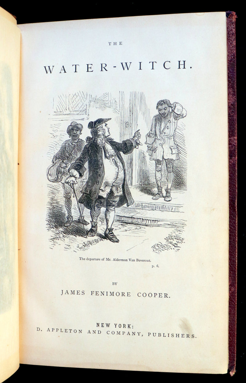 1874 Rare Victorian Book - THE WATER-WITCH by James Fenimore Cooper Illustrated by F. O. C. Darley.