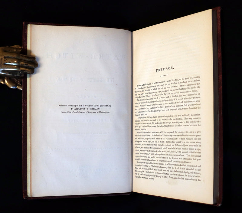 1874 Rare Victorian Book - THE WATER-WITCH by James Fenimore Cooper Illustrated by F. O. C. Darley.