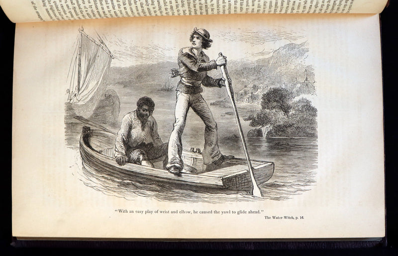 1874 Rare Victorian Book - THE WATER-WITCH by James Fenimore Cooper Illustrated by F. O. C. Darley.