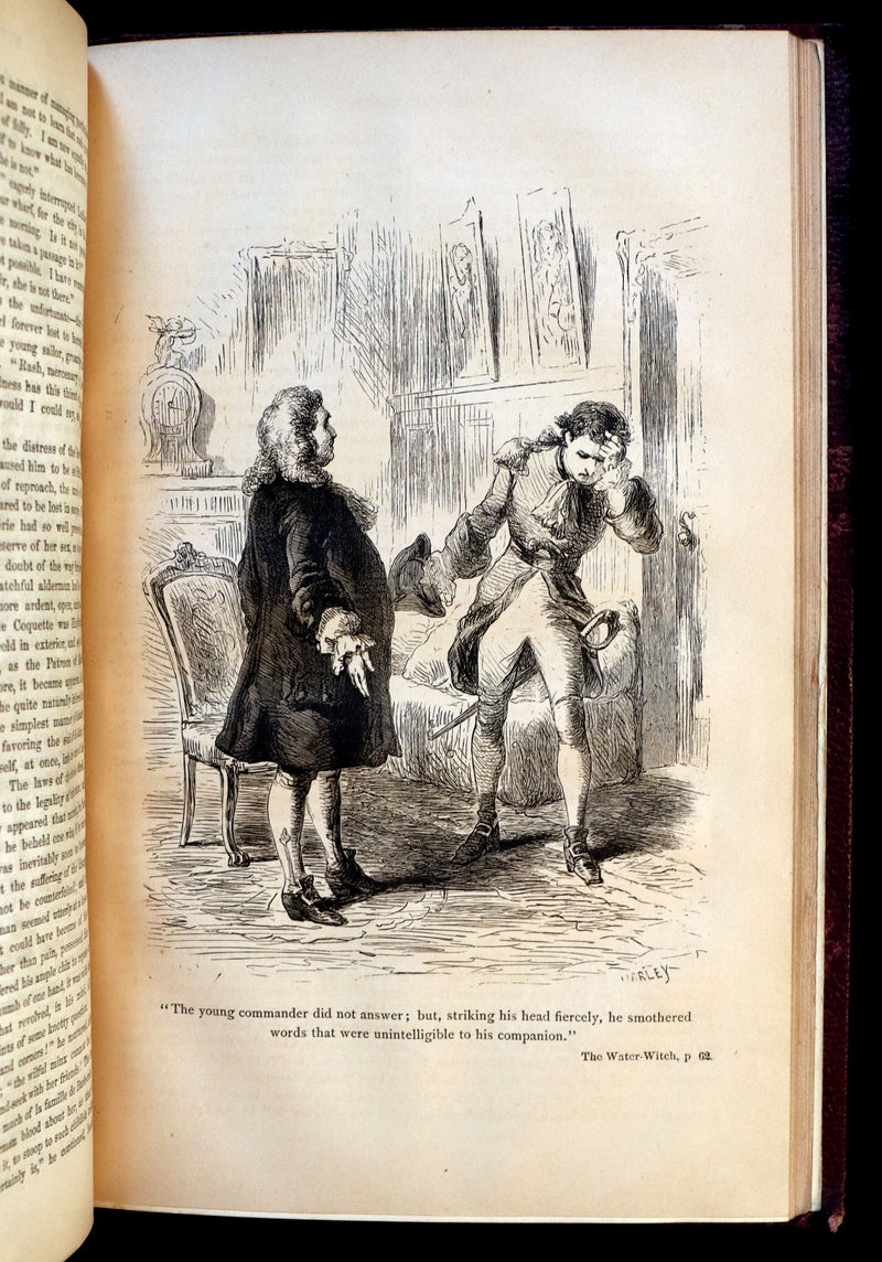 1874 Rare Victorian Book - THE WATER-WITCH by James Fenimore Cooper Illustrated by F. O. C. Darley.