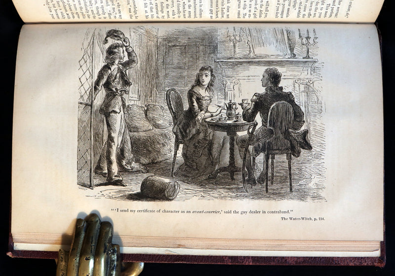 1874 Rare Victorian Book - THE WATER-WITCH by James Fenimore Cooper Illustrated by F. O. C. Darley.