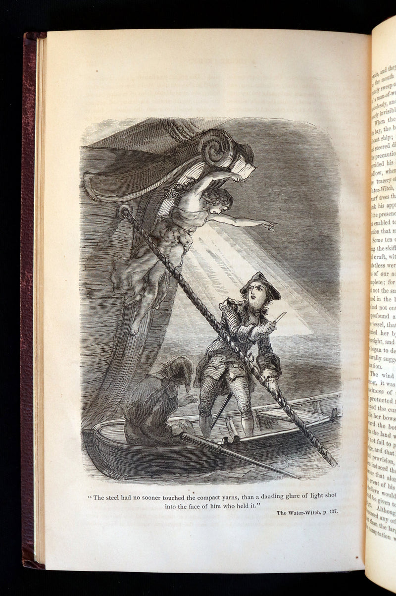 1874 Rare Victorian Book - THE WATER-WITCH by James Fenimore Cooper Illustrated by F. O. C. Darley.