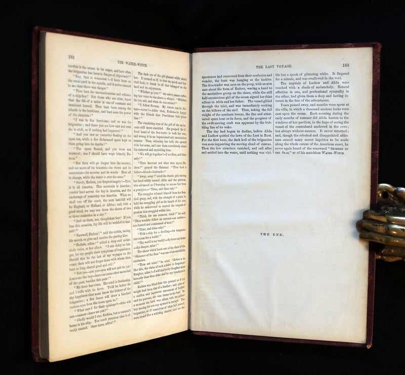 1874 Rare Victorian Book - THE WATER-WITCH by James Fenimore Cooper Illustrated by F. O. C. Darley.