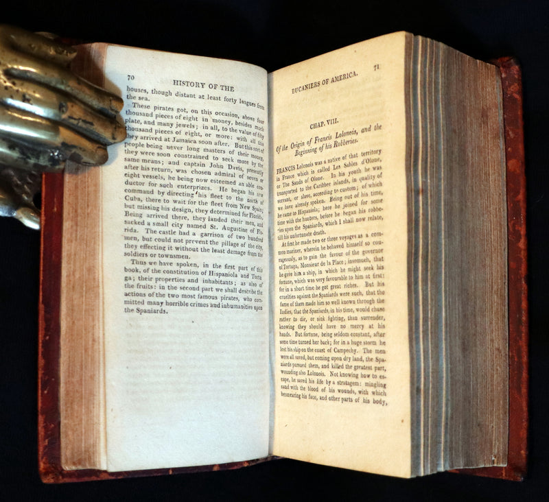 1810 Scarce Book - HISTORY OF THE BUCANIERS (BUCCANIERS) OF AMERICA - PIRATES.