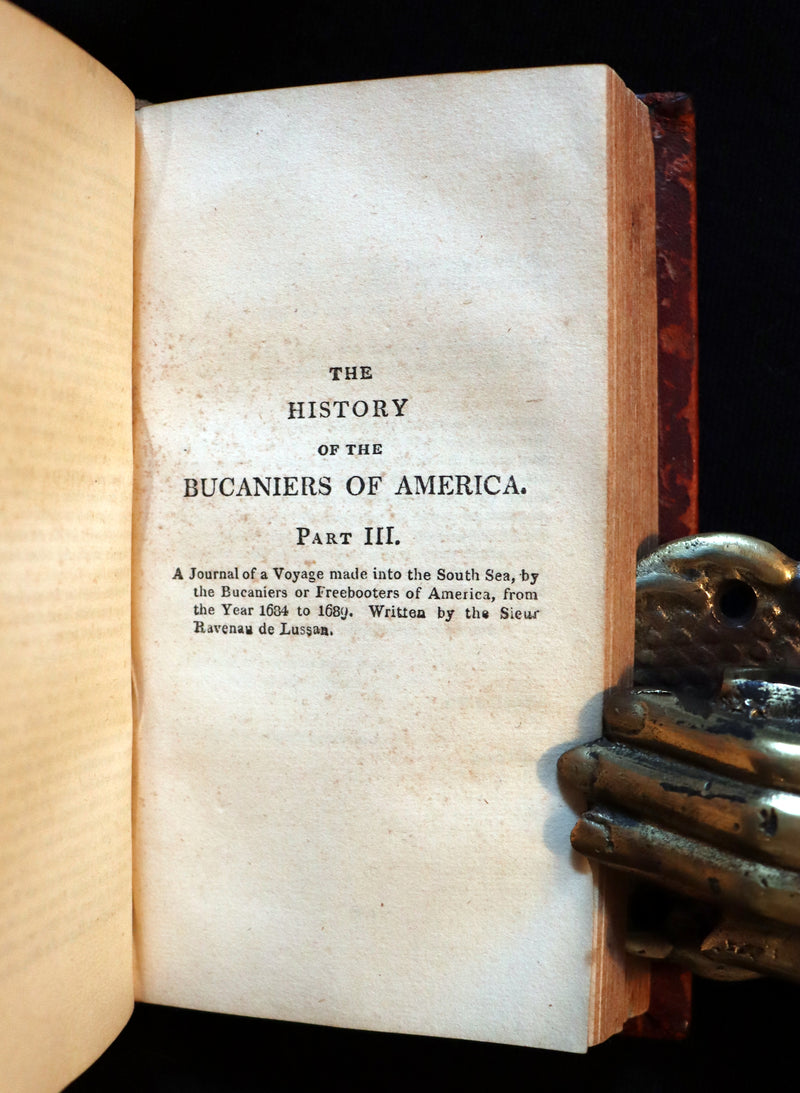 1810 Scarce Book - HISTORY OF THE BUCANIERS (BUCCANIERS) OF AMERICA - PIRATES.