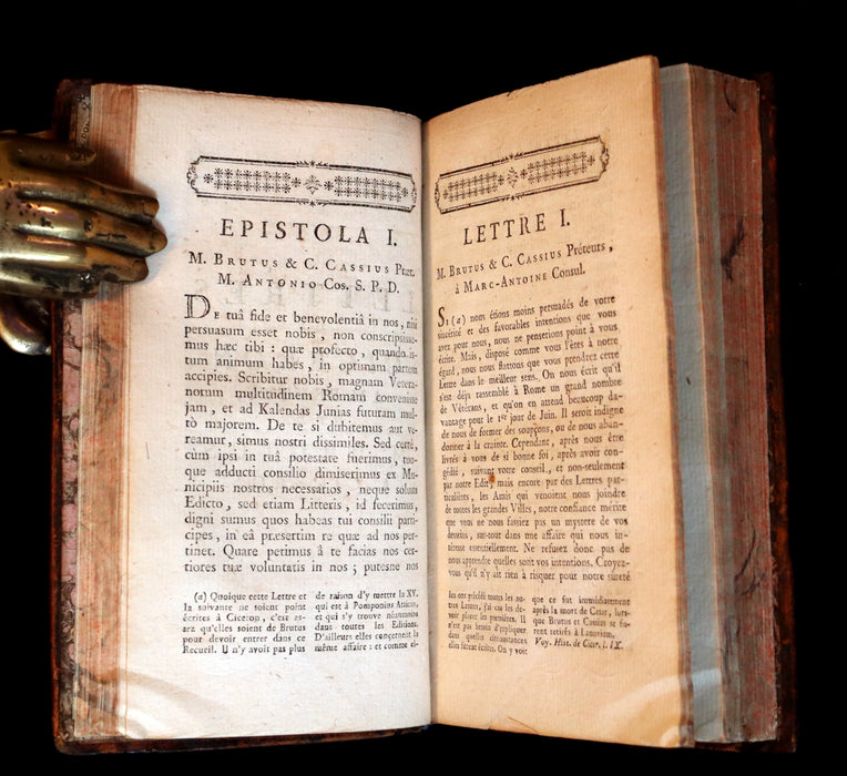 1793 Rare Latin French Book - Letters of Cicero to Brutus - Lettres de Ciceron a Brutus.