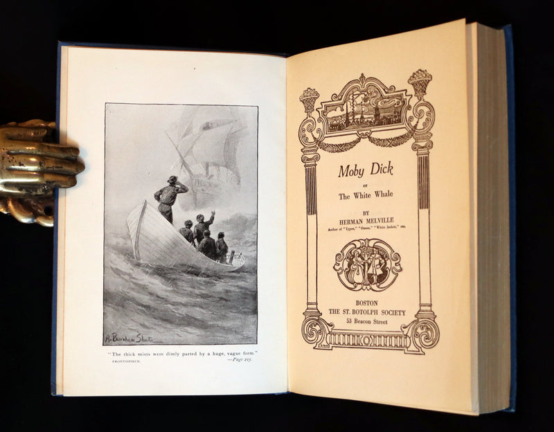 1922 Rare Book - MOBY DICK or The White Whale by Herman Melville illustrated by Augustus Burnham Shute.