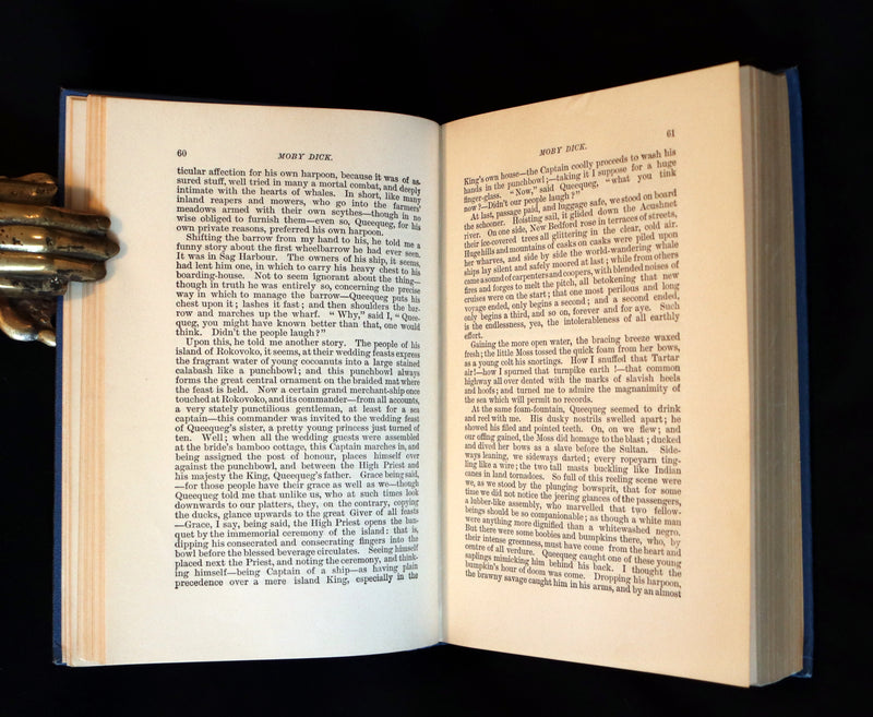 1922 Rare Book - MOBY DICK or The White Whale by Herman Melville illustrated by Augustus Burnham Shute.
