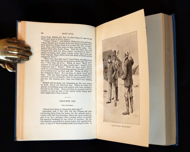1922 Rare Book - MOBY DICK or The White Whale by Herman Melville illustrated by Augustus Burnham Shute.