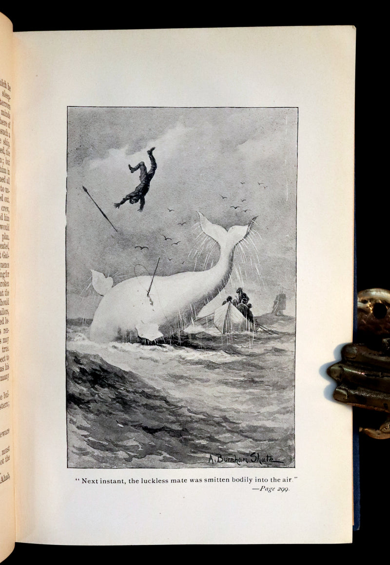 1922 Rare Book - MOBY DICK or The White Whale by Herman Melville illustrated by Augustus Burnham Shute.