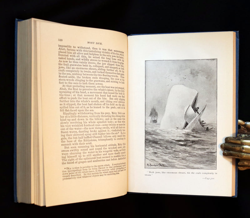 1922 Rare Book - MOBY DICK or The White Whale by Herman Melville illustrated by Augustus Burnham Shute.