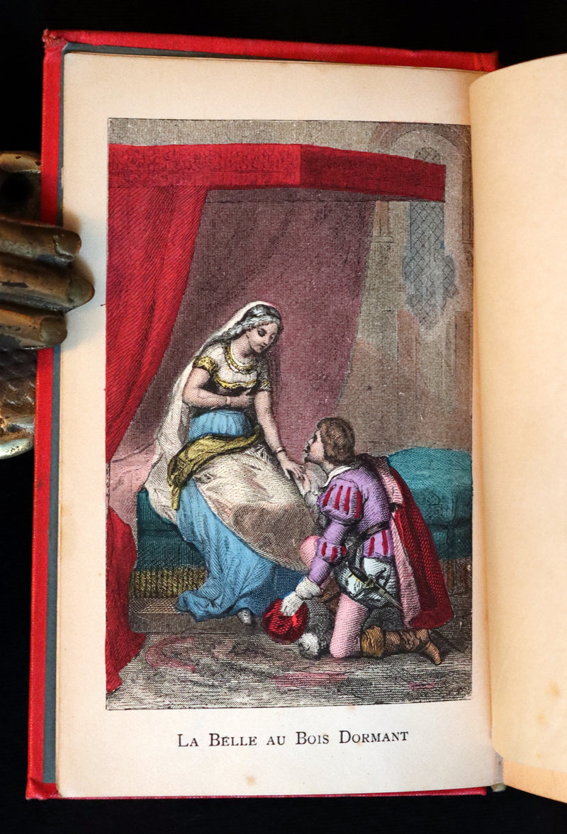 1890 Scarce color illustrated French Book ~ Contes des Fees by Charles Perrault - Fairy Tales.