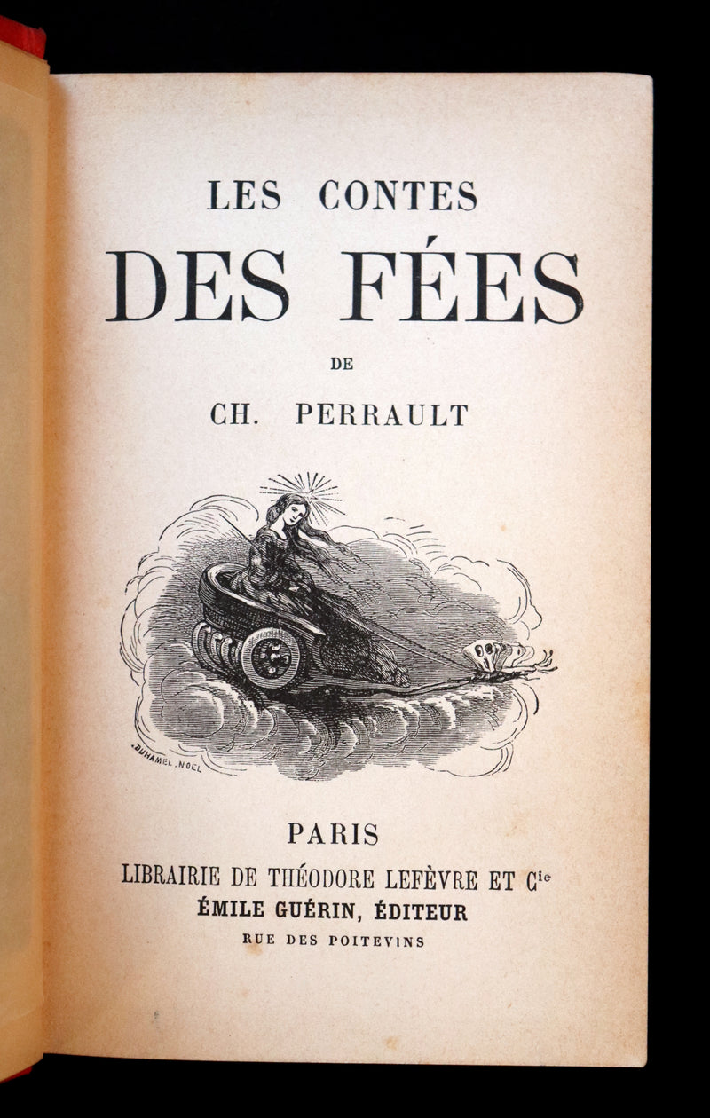 1890 Scarce color illustrated French Book ~ Contes des Fees by Charles Perrault - Fairy Tales.