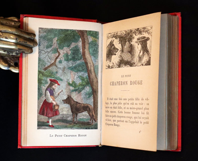 1890 Scarce color illustrated French Book ~ Contes des Fees by Charles Perrault - Fairy Tales.