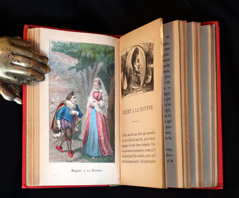 1890 Scarce color illustrated French Book ~ Contes des Fees by Charles Perrault - Fairy Tales.