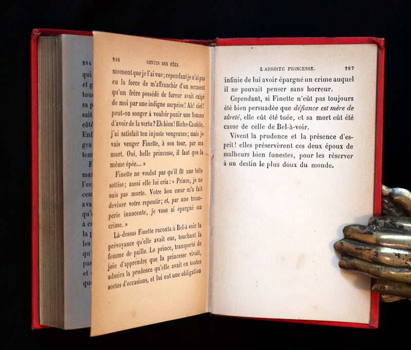 1890 Scarce color illustrated French Book ~ Contes des Fees by Charles Perrault - Fairy Tales.