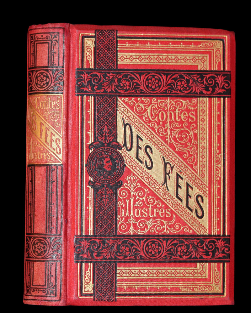 1890 Scarce color illustrated French Book ~ Contes des Fees by Charles Perrault - Fairy Tales.