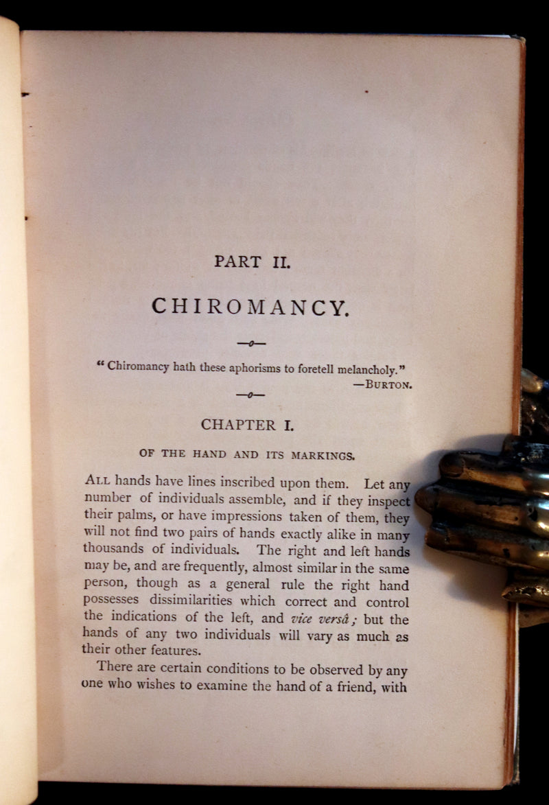 1890 Scarce Chrimancy Book - The Language of the Hand or The Art of Reading the Hand by Henry Frith.