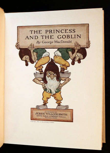1920 Rare 1stED Book - THE PRINCESS AND THE GOBLIN Illustrated by Jessie Willcox Smith.