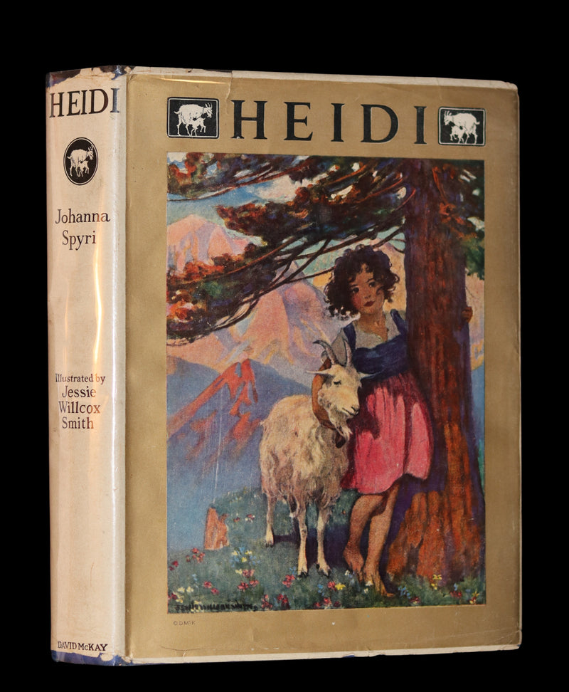 1922 Scarce Book with Dust jacket - HEIDI by Johanna Spyri illustrated by Jessie Willcox Smith.