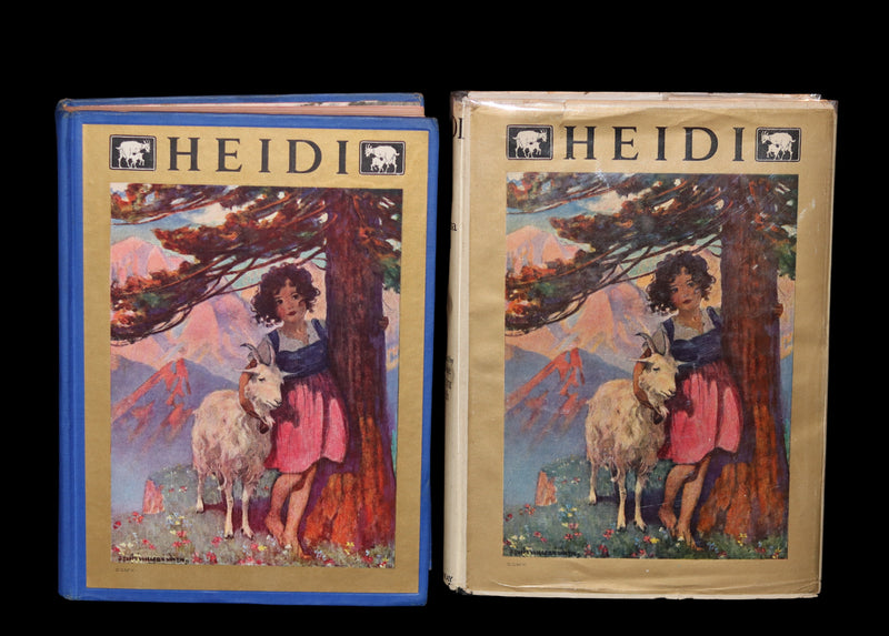 1922 Scarce Book with Dust jacket - HEIDI by Johanna Spyri illustrated by Jessie Willcox Smith.