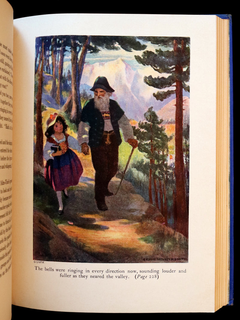 1922 Scarce Book with Dust jacket - HEIDI by Johanna Spyri illustrated by Jessie Willcox Smith.