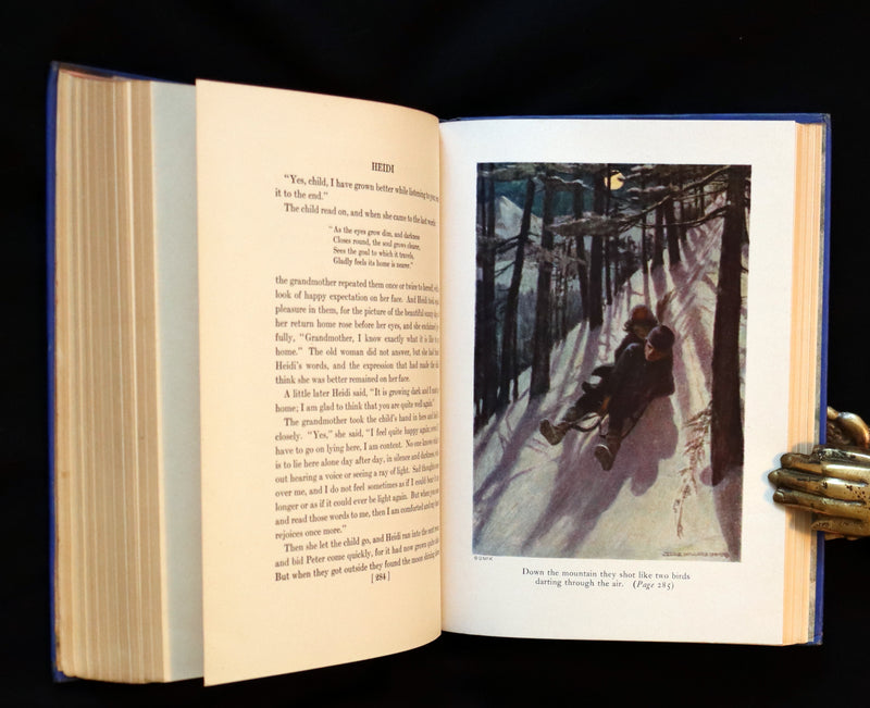 1922 Scarce Book with Dust jacket - HEIDI by Johanna Spyri illustrated by Jessie Willcox Smith.