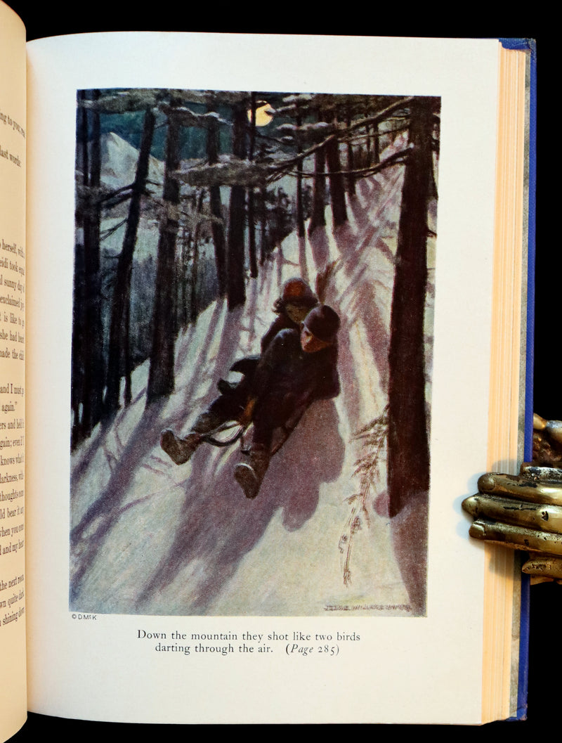 1922 Scarce Book with Dust jacket - HEIDI by Johanna Spyri illustrated by Jessie Willcox Smith.