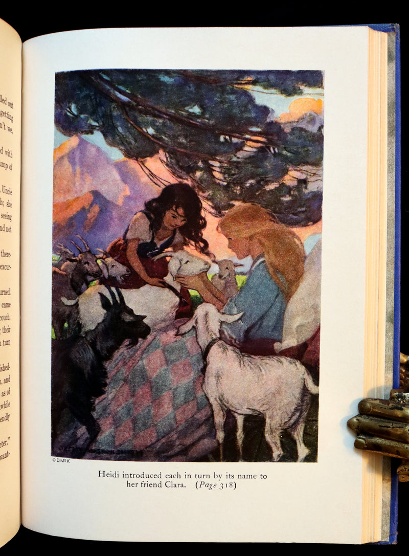 1922 Scarce Book with Dust jacket - HEIDI by Johanna Spyri illustrated by Jessie Willcox Smith.