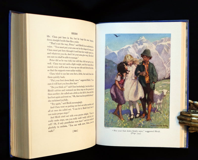 1922 Scarce Book with Dust jacket - HEIDI by Johanna Spyri illustrated by Jessie Willcox Smith.