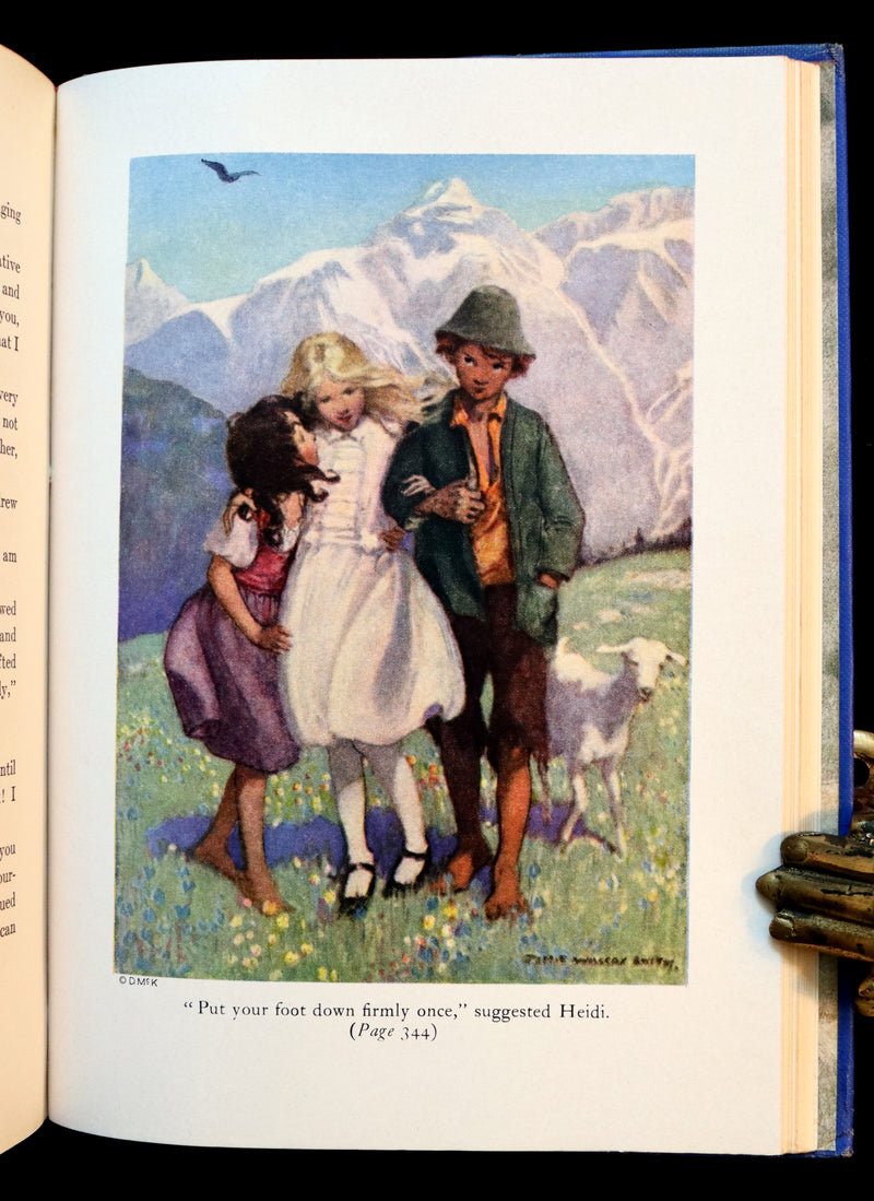 1922 Scarce Book with Dust jacket - HEIDI by Johanna Spyri illustrated by Jessie Willcox Smith.