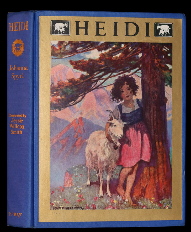 1922 Scarce Book with Dust jacket - HEIDI by Johanna Spyri illustrated by Jessie Willcox Smith.
