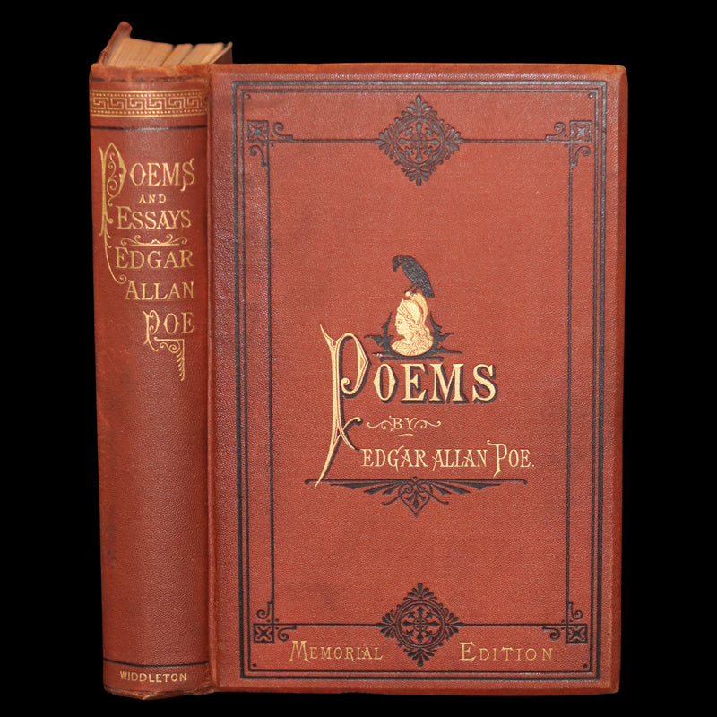 1876 Rare First Memorial Edition - Poems and Essays of Edgar Allan Poe (The Raven, Lenore, Ulalume, ...).