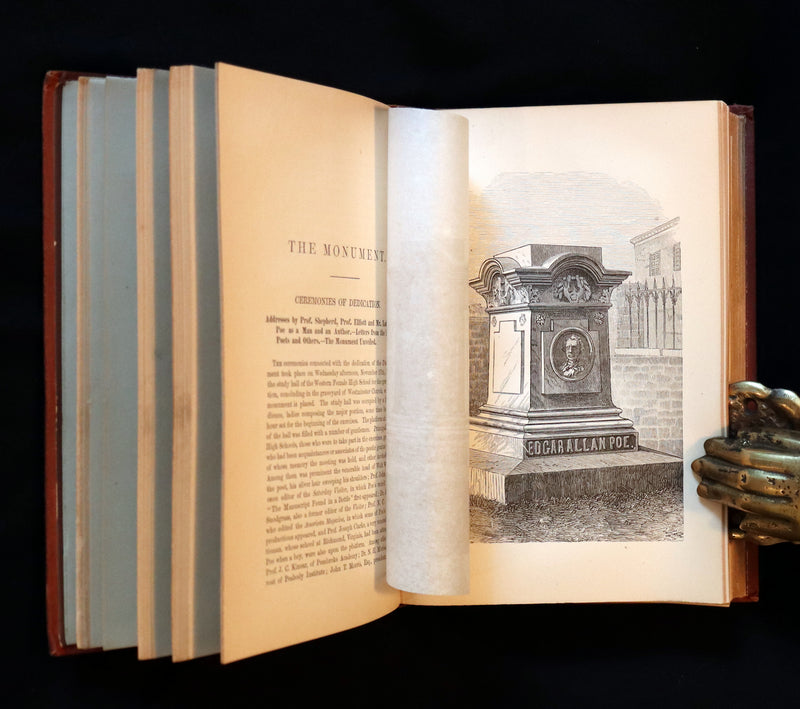 1876 Rare First Memorial Edition - Poems and Essays of Edgar Allan Poe (The Raven, Lenore, Ulalume, ...).