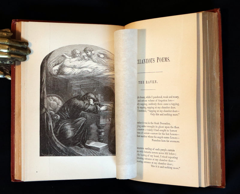 1876 Rare First Memorial Edition - Poems and Essays of Edgar Allan Poe (The Raven, Lenore, Ulalume, ...).